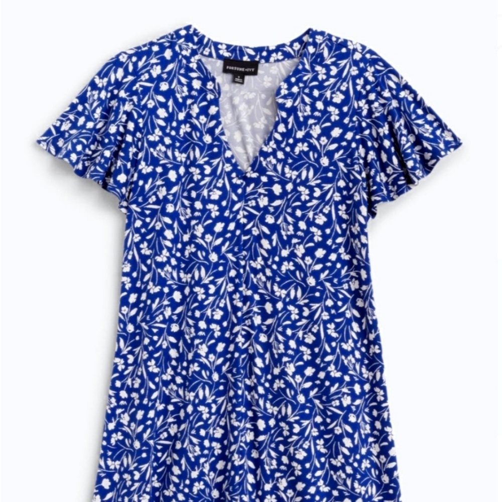 Fortune + Ivy "Jule" flutter sleeve dress